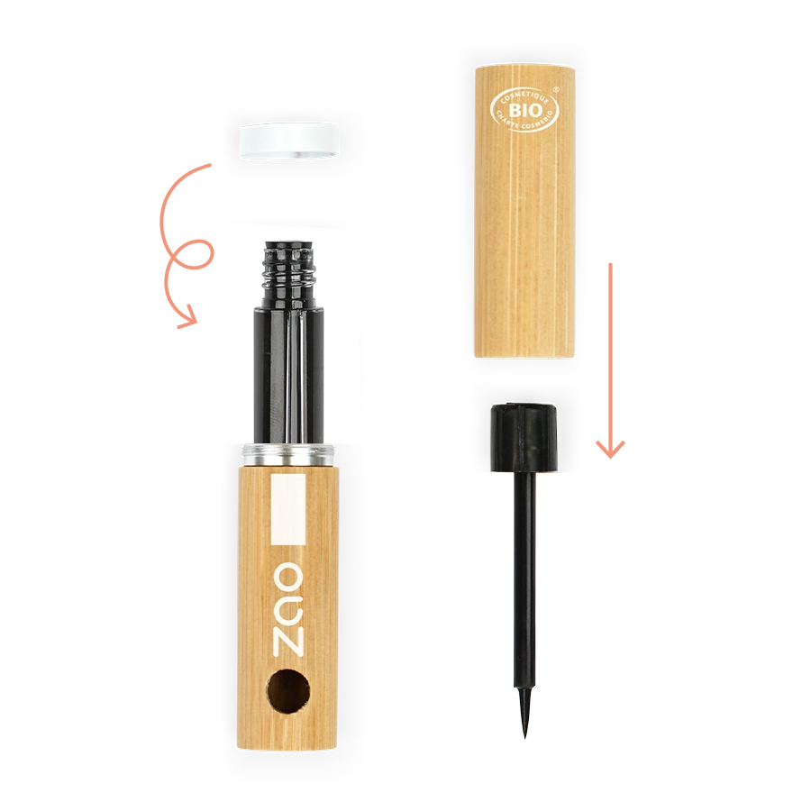 Recharge eyeliner ZAO glissée dans l’étui en bambou Image
