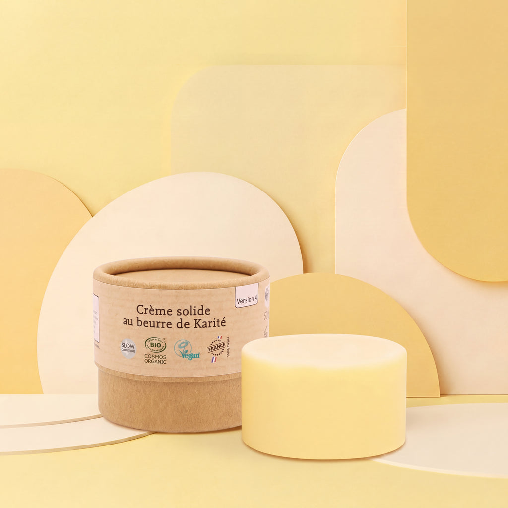 Crème solide au beurre de karité | quatre ingrédients, sans eau