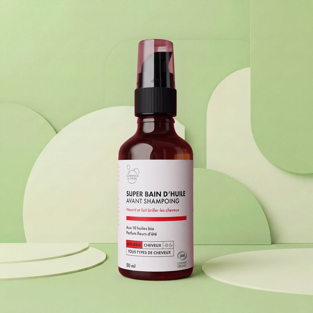 Bain d’huile avant-shampoing | dix huiles bio, se rince en une fois