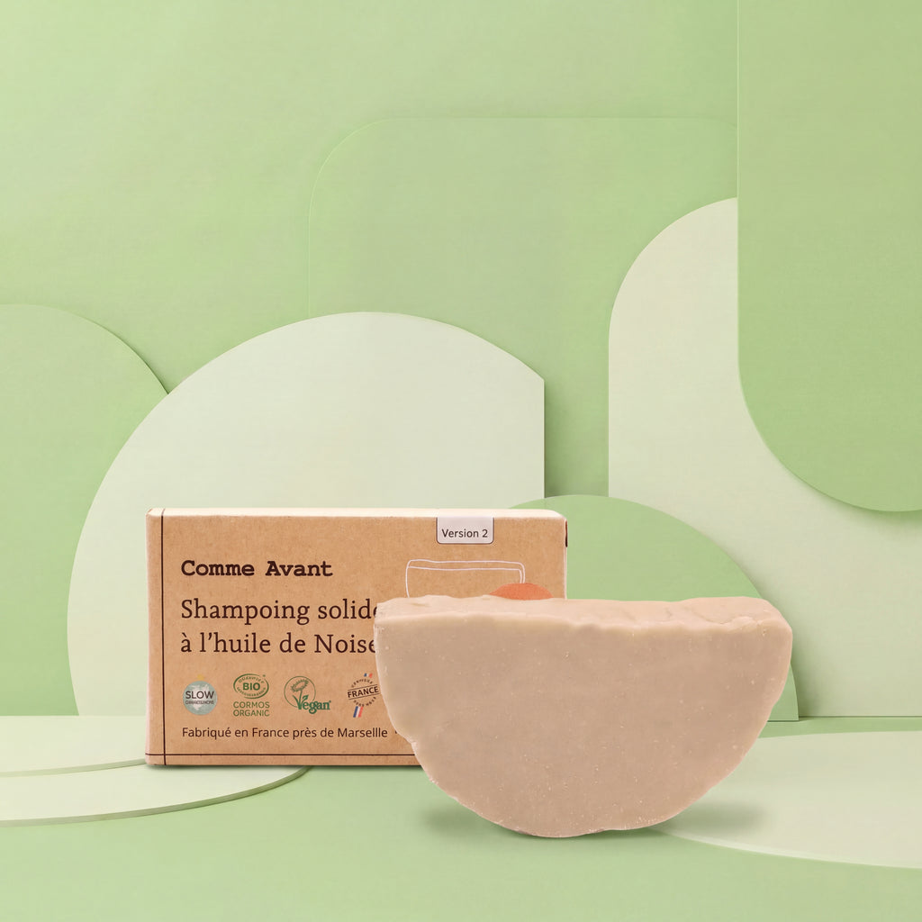 Shampoing solide bio à l’huile de noisette | six ingrédients, dès la naissance