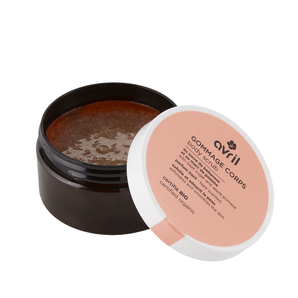 Gommage corps bio – sucre de betterave & marc de pomme upcyclé