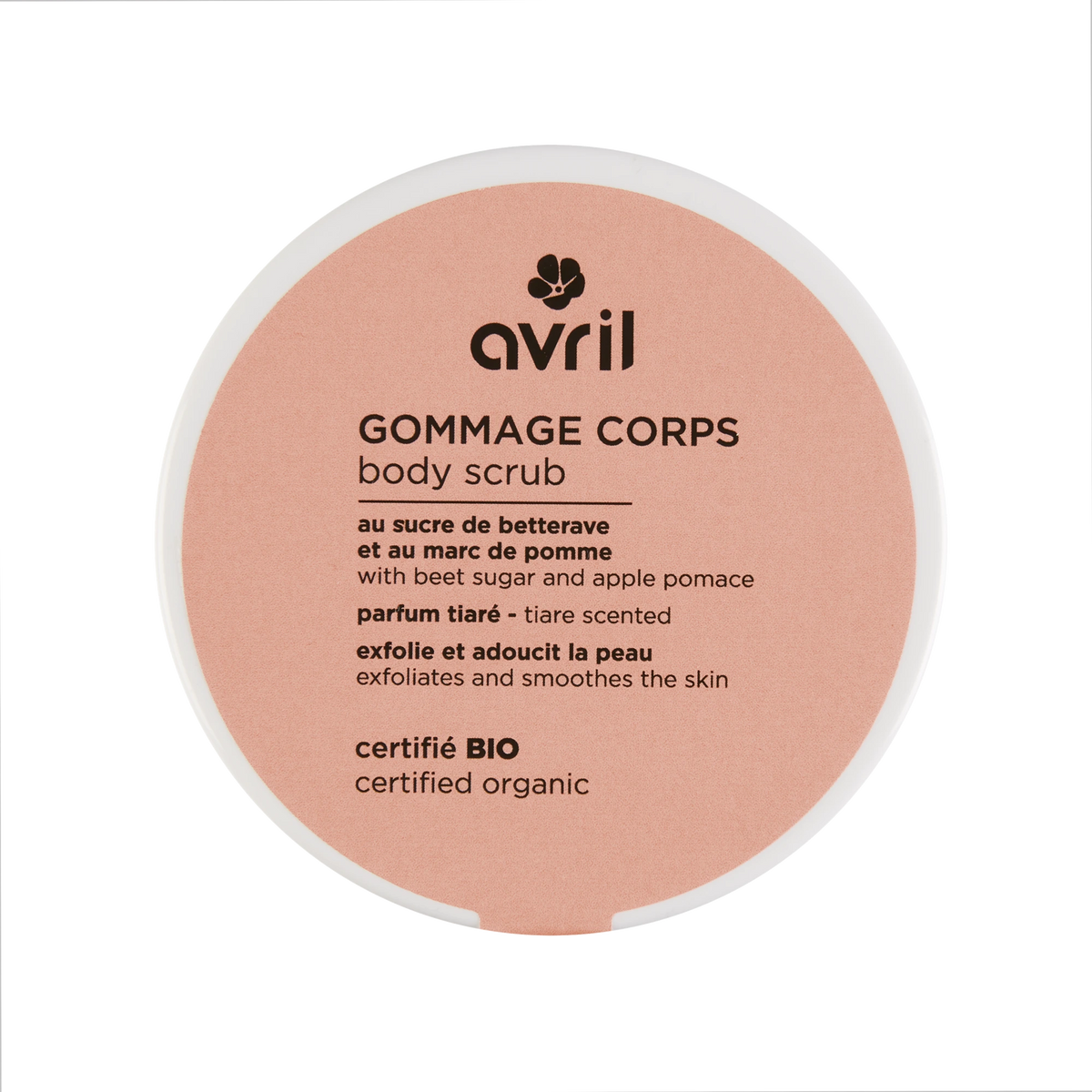 Gommage corps bio – sucre de betterave & marc de pomme upcyclé
