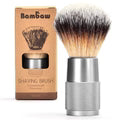 Blaireau de rasage vegan argenté – Bambaw