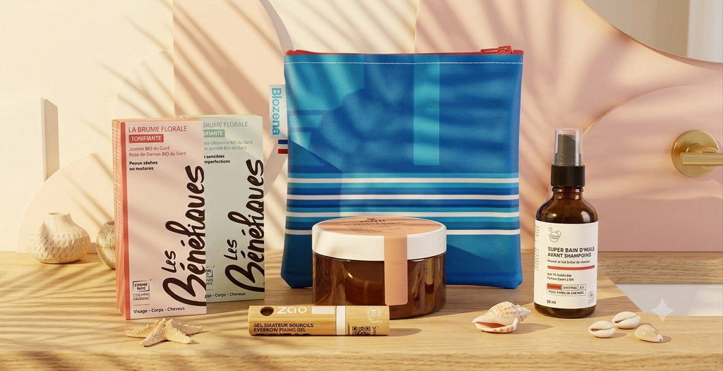 Box beauté clean Août 2026 – gommage corps & soin cheveux d'été