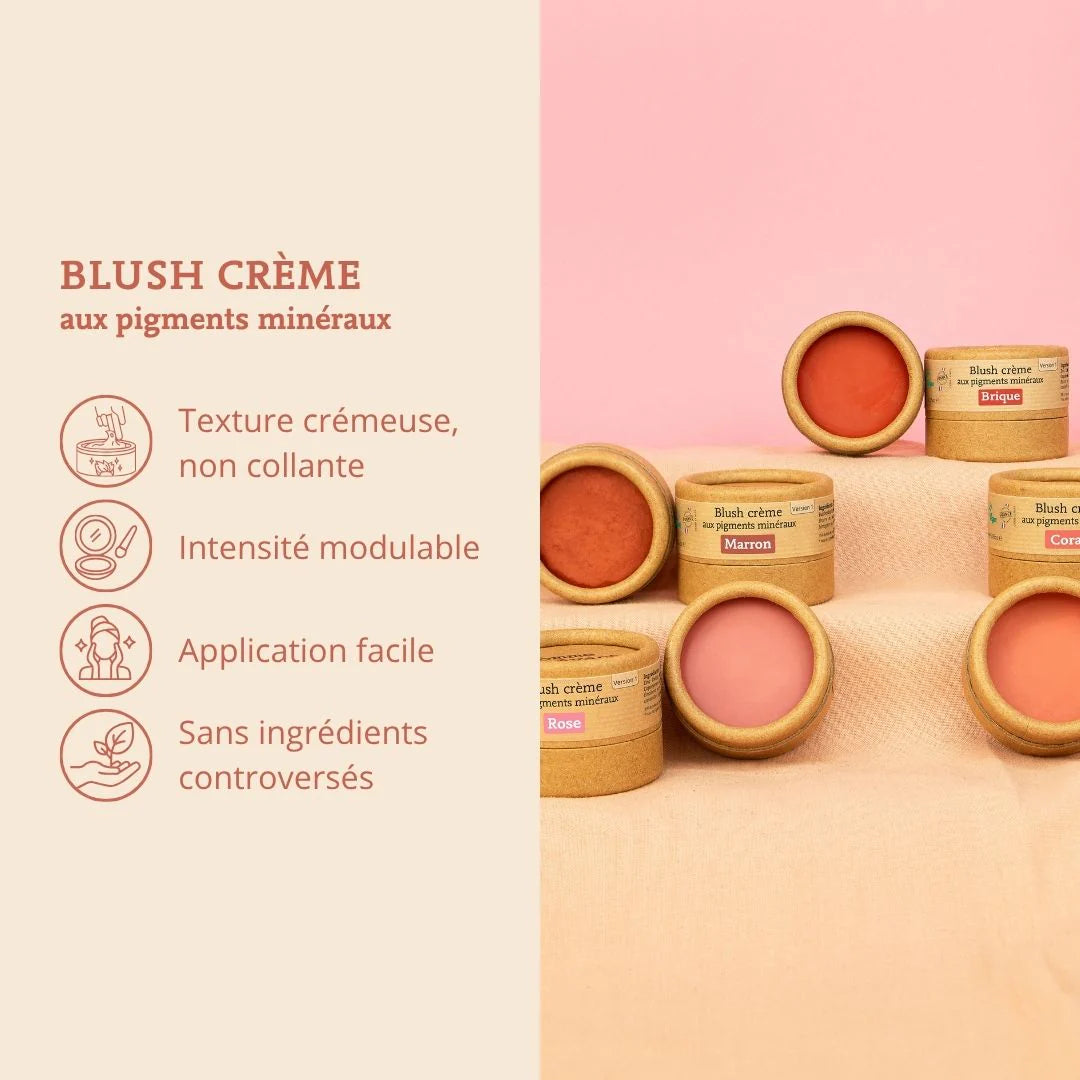 Blush crème Corail aux pigments minéraux