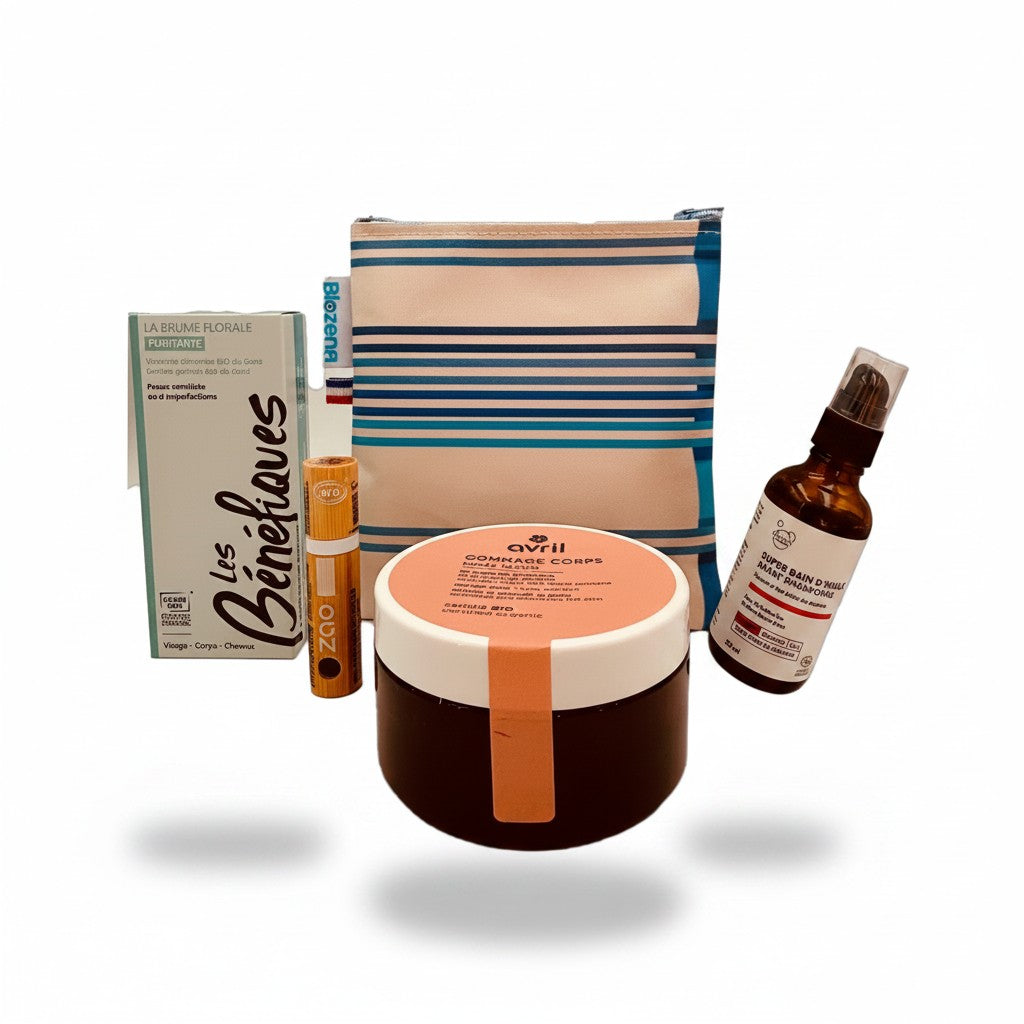 Box beauté clean Août 2026 – gommage corps & soin cheveux d'été