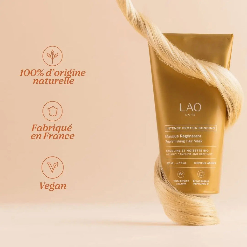 Masque régénérant LAO Care sur cheveux longs
