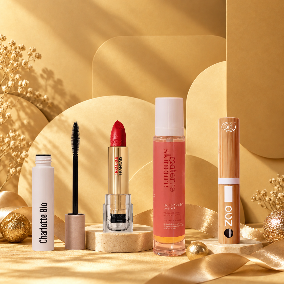 Pack Noël femme le grand éclat de fête | rouge à lèvres végétal
