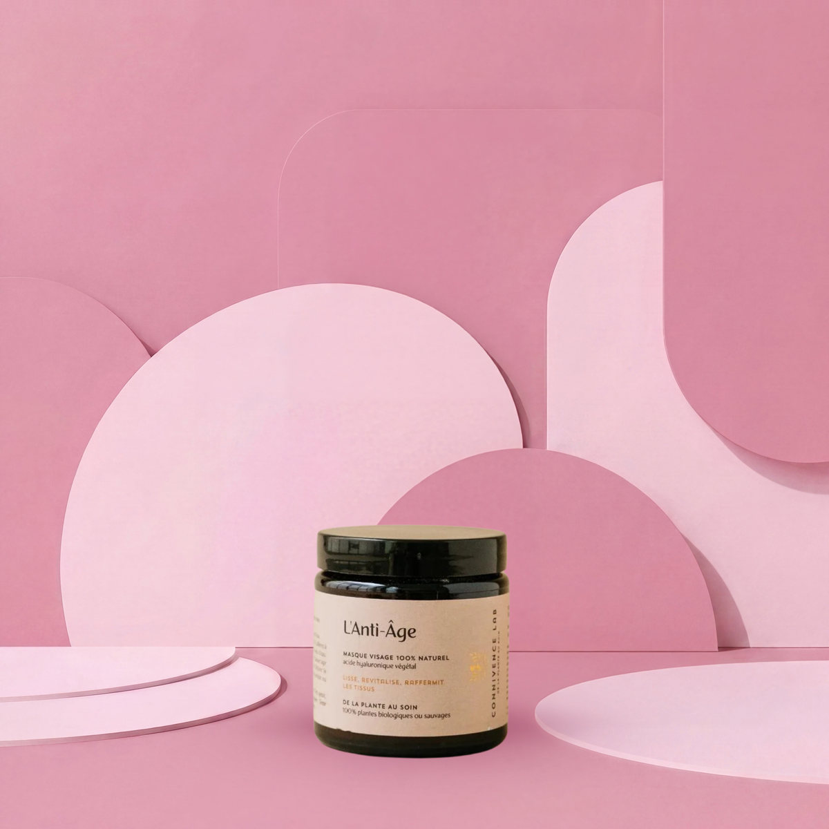 Masque visage anti-âge en poudre | rose, prêle et argile rouge