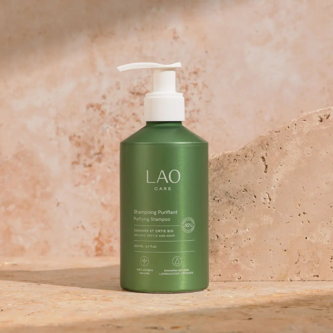 Shampoing purifiant LAO Care à l’ortie, flacon pompe 200 ml