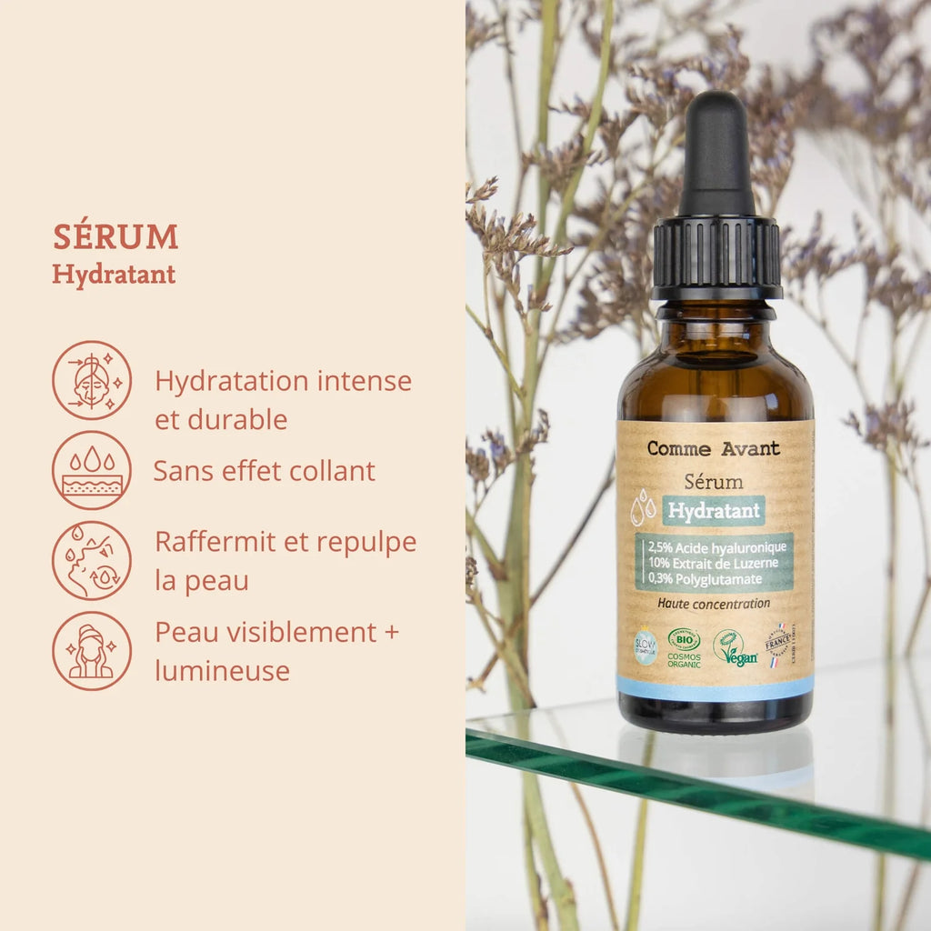 Sérum hydratant visage acide hyaluronique – sans parfum