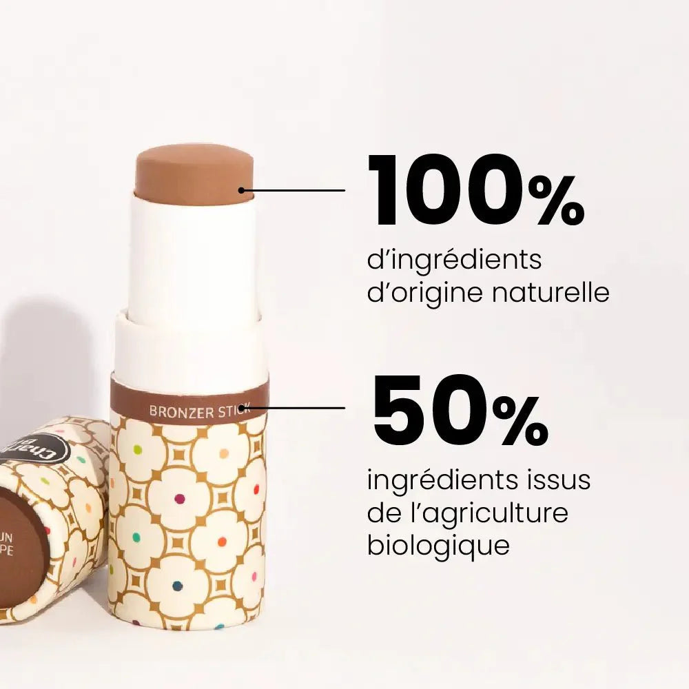 Bronzer stick bio effet bonne mine naturel – contouring visage
