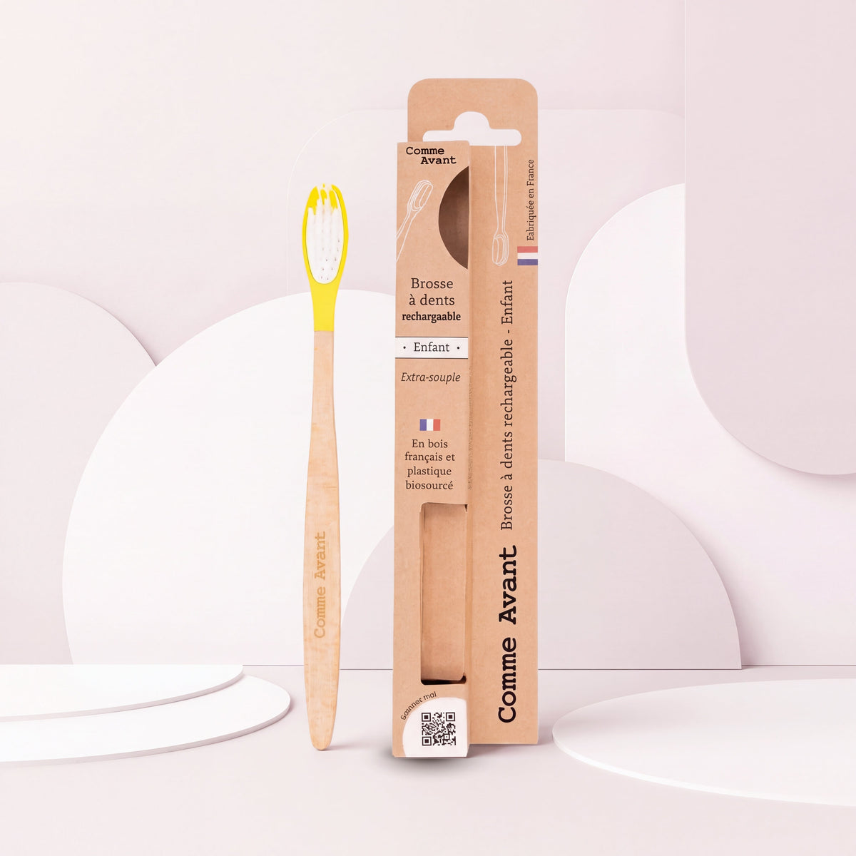 Brosse à dents enfant en bois français | poils extra-souples