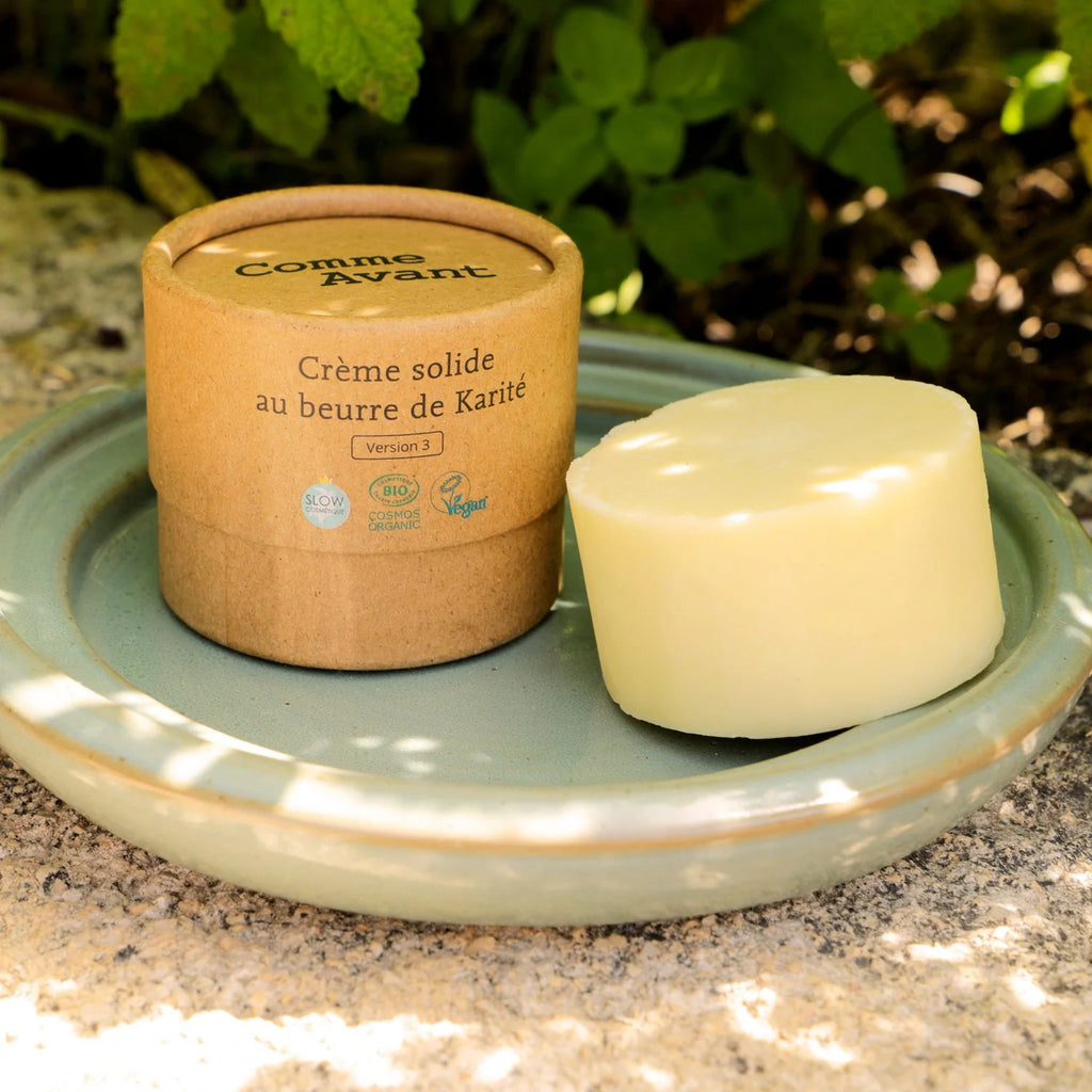 Crème hydratante solide au beurre de karité – peau sèche & sensible