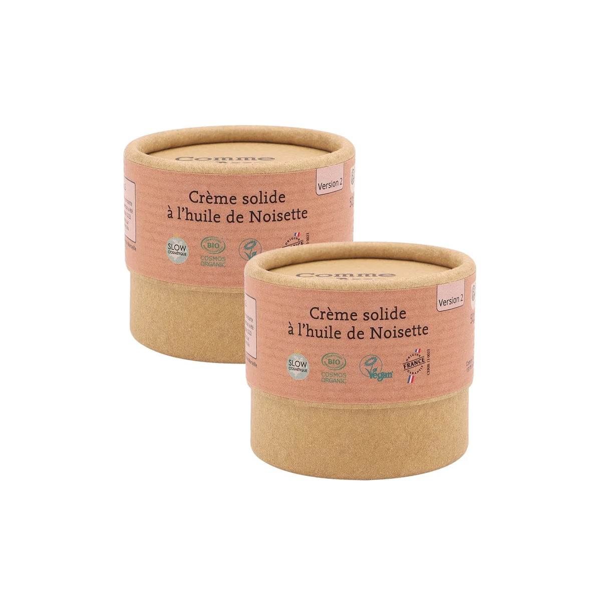 Crème hydratante solide à l’huile de noisette – peau mixte à normale
