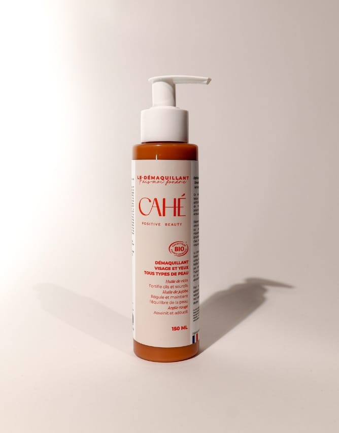 Baume démaquillant bio CAHÉ Fais-moi fondre, flacon pompe 150 ml