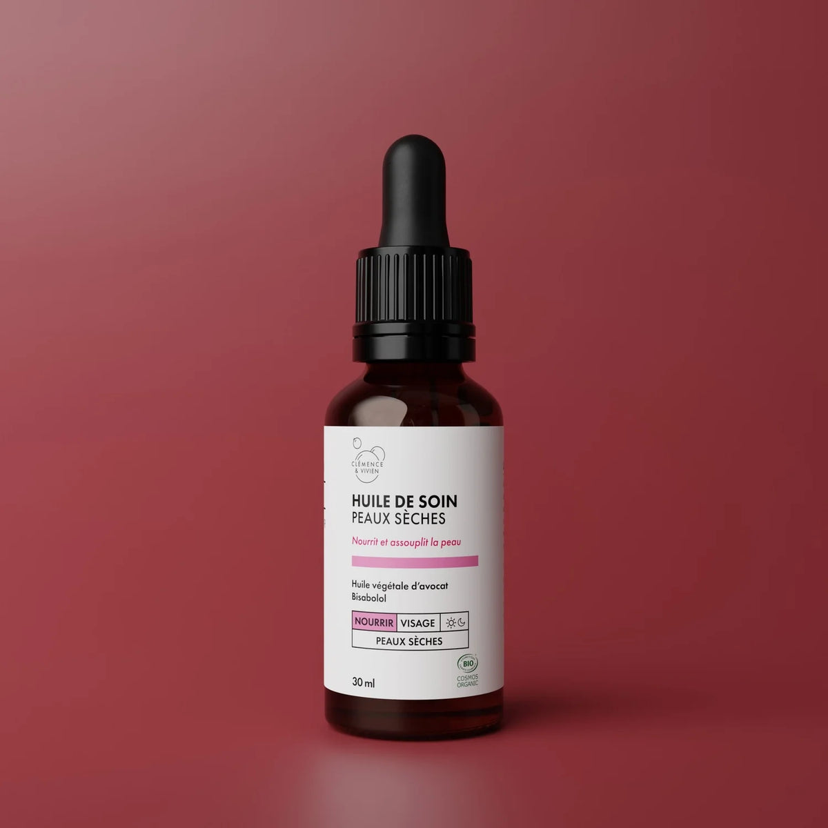 Huile nourrissante visage bio - peaux sèches et inconfortables