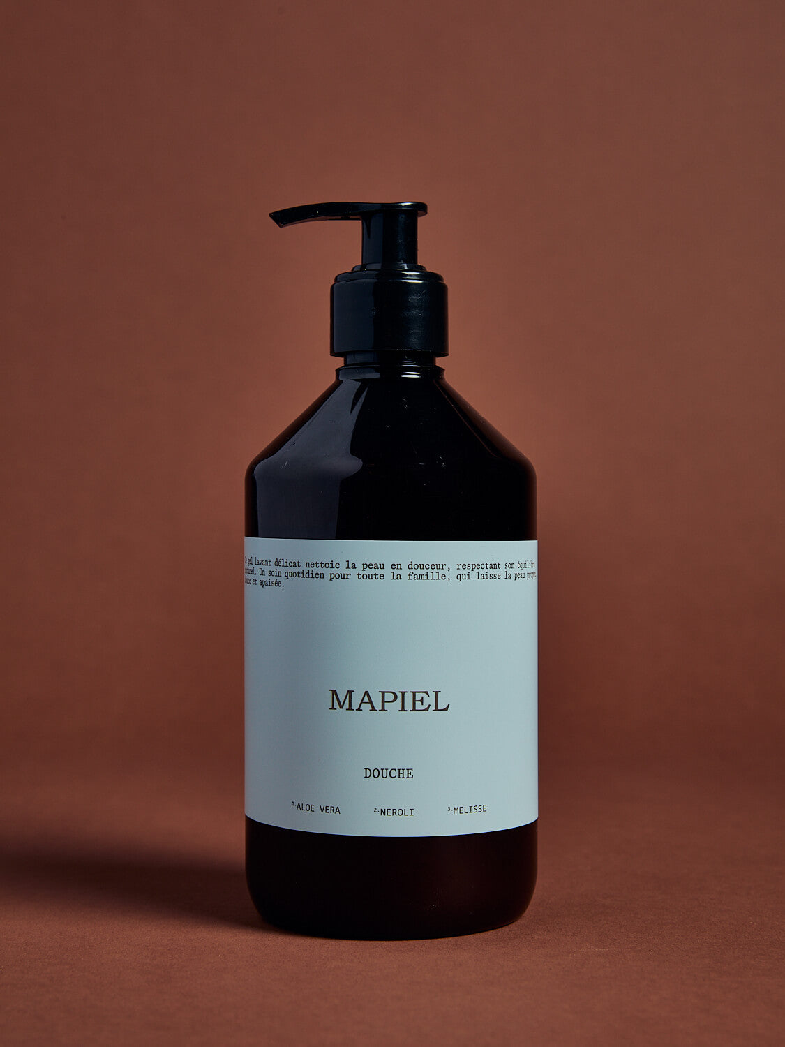 Gel douche MAPIEL aloe vera et néroli, flacon pompe ambré 500 ml Image