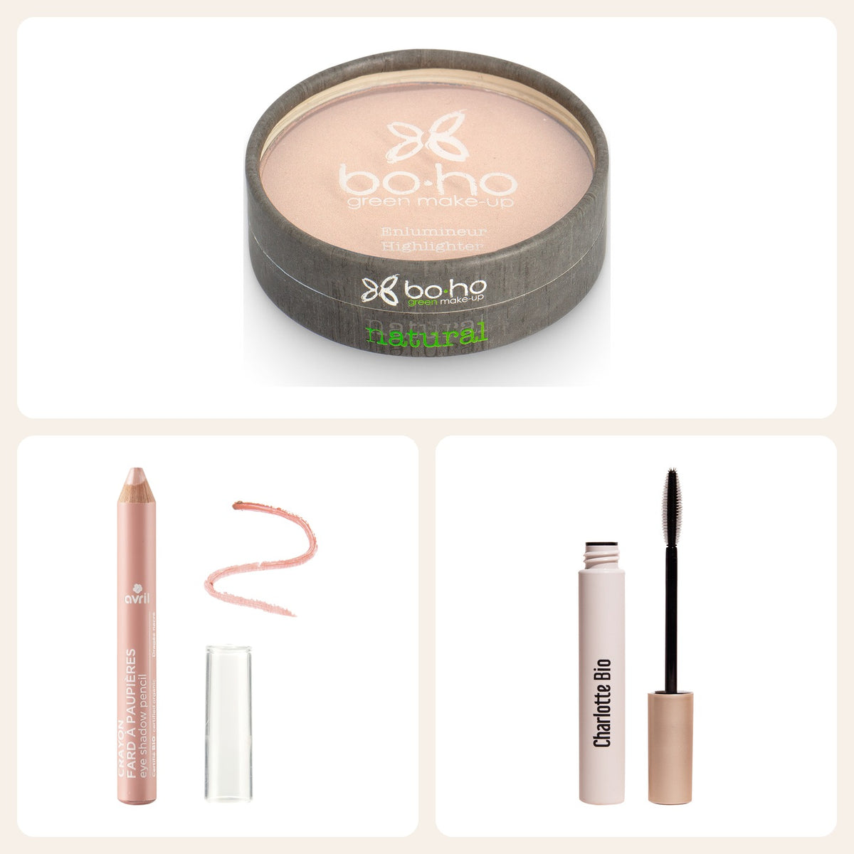Pack Noël ado premier maquillage : highlighter, crayon et mascara Imagen