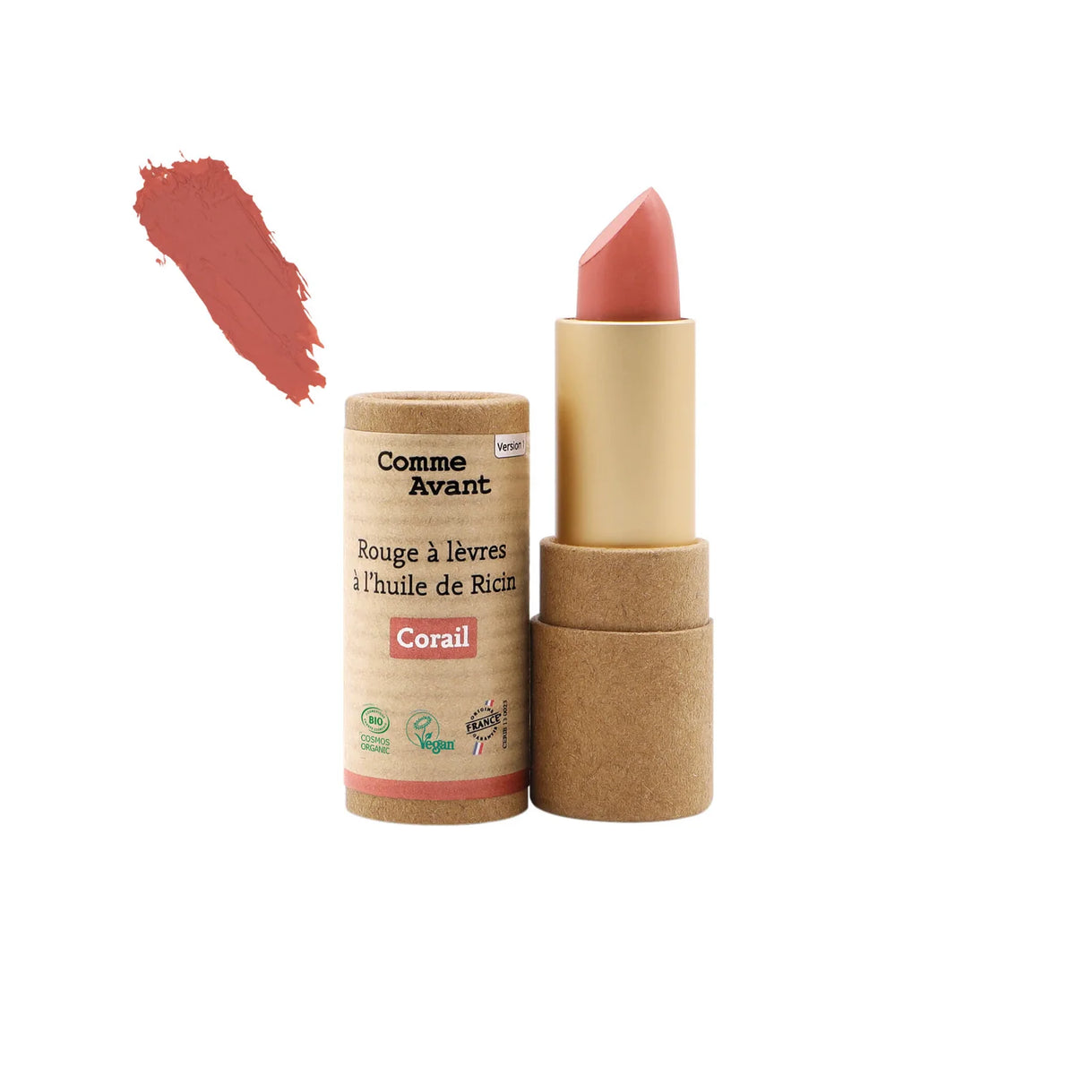 Rouge à lèvres naturel sans parfum et sans dioxyde de titane