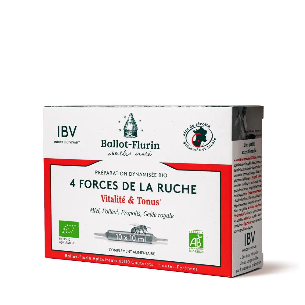4 Forces de la Ruche – cure vitalité bio miel, pollen, propolis & gelée royale