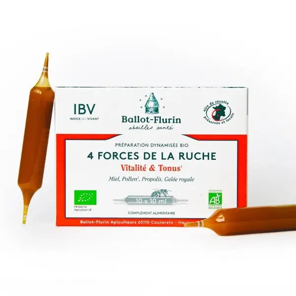 4 Forces de la Ruche – cure vitalité bio miel, pollen, propolis & gelée royale