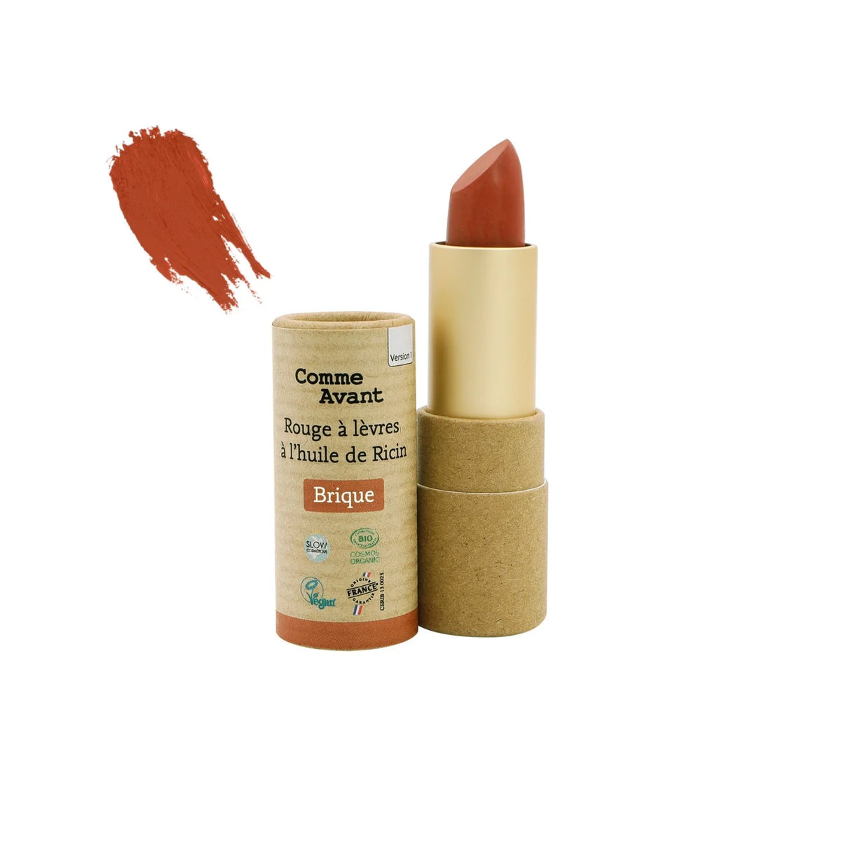 Rouge à lèvres naturel sans parfum et sans dioxyde de titane