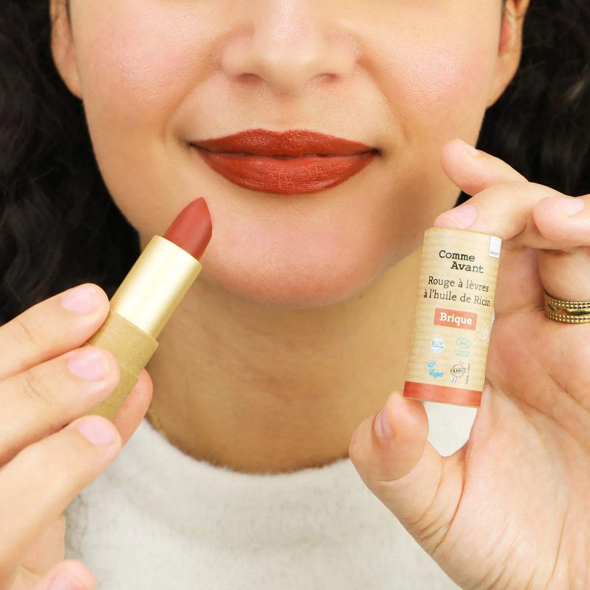 Rouge à lèvres naturel sans parfum et sans dioxyde de titane