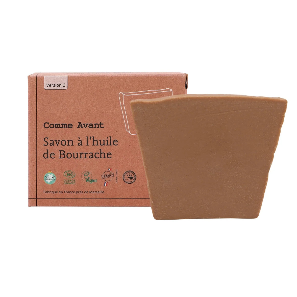 Savon huile de bourrache bio sans parfum – peaux sèches Comme Avant