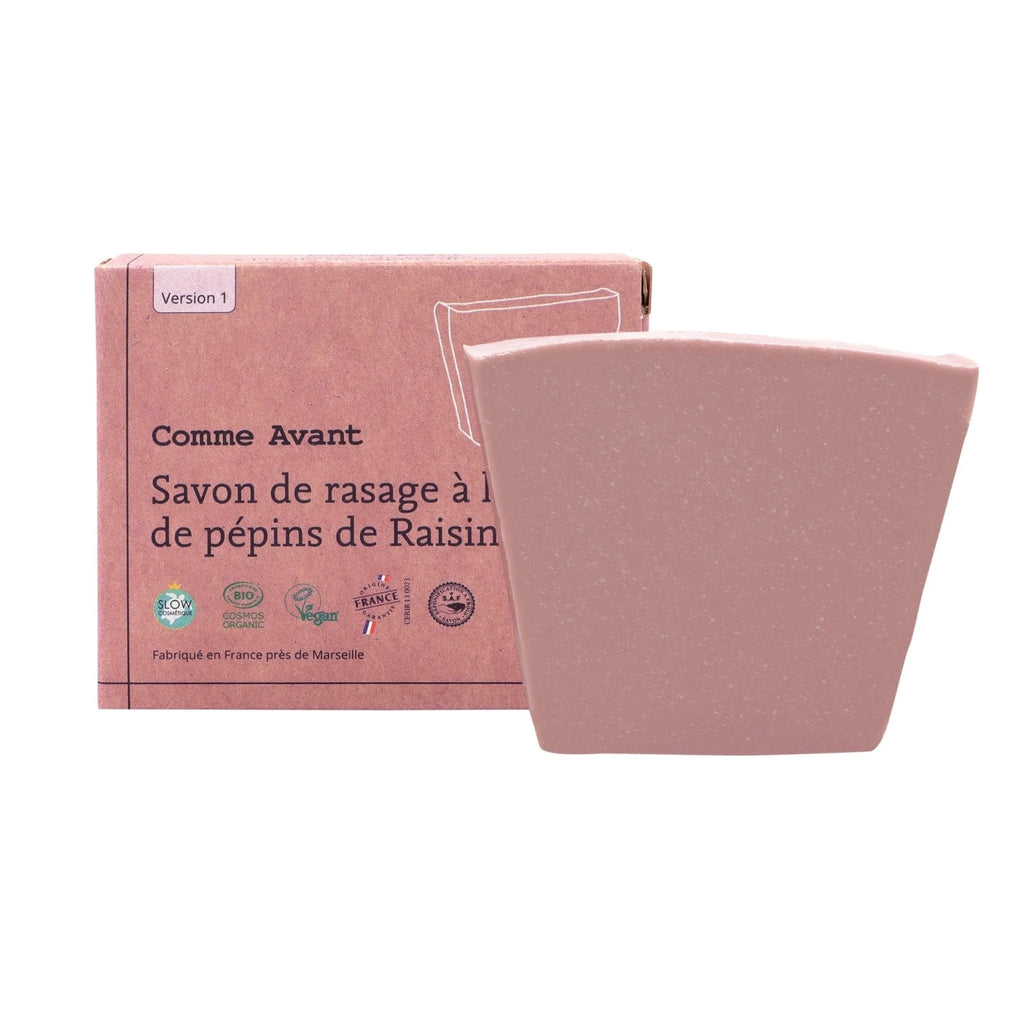 Savon de rasage bio à l'huile de pépins de raisin