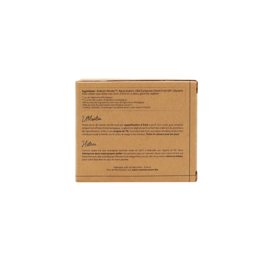 Savon à l’huile d’olive bio sans parfum – visage, corps & mains - Poids 100g