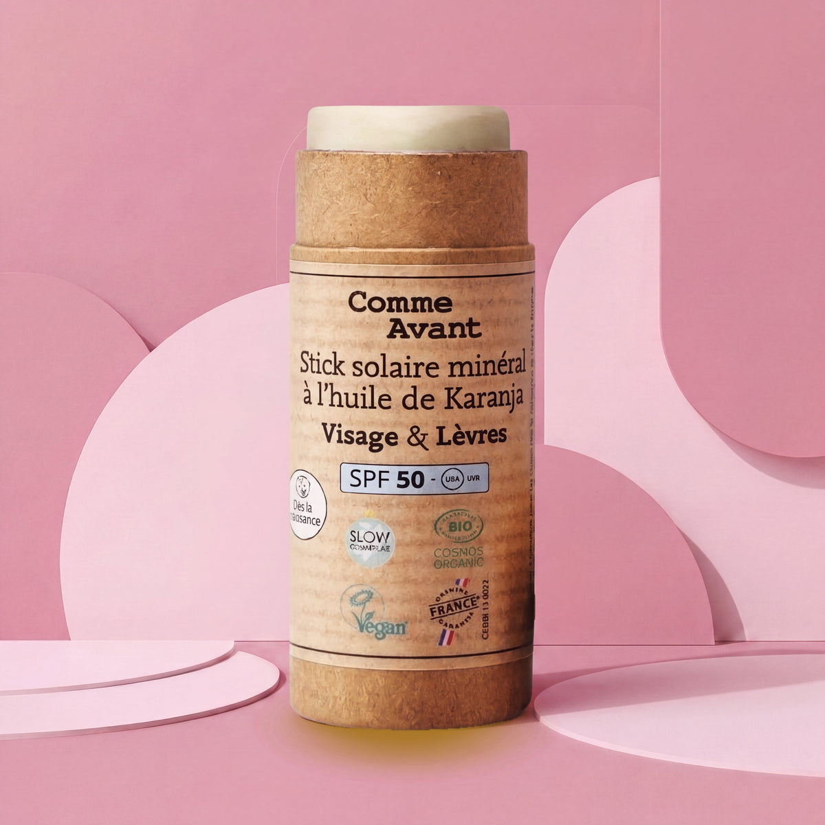 Stick solaire SPF 50 minéral | visage et lèvres, sans parfum