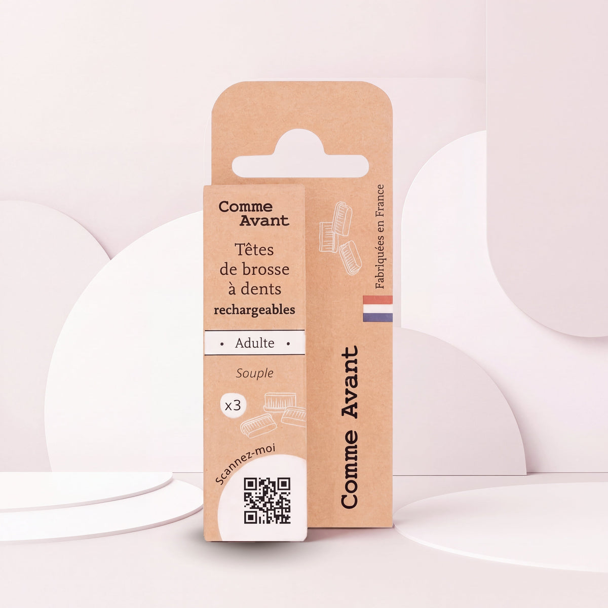 Têtes rechargeables pour brosse à dents en bois | lot de 3